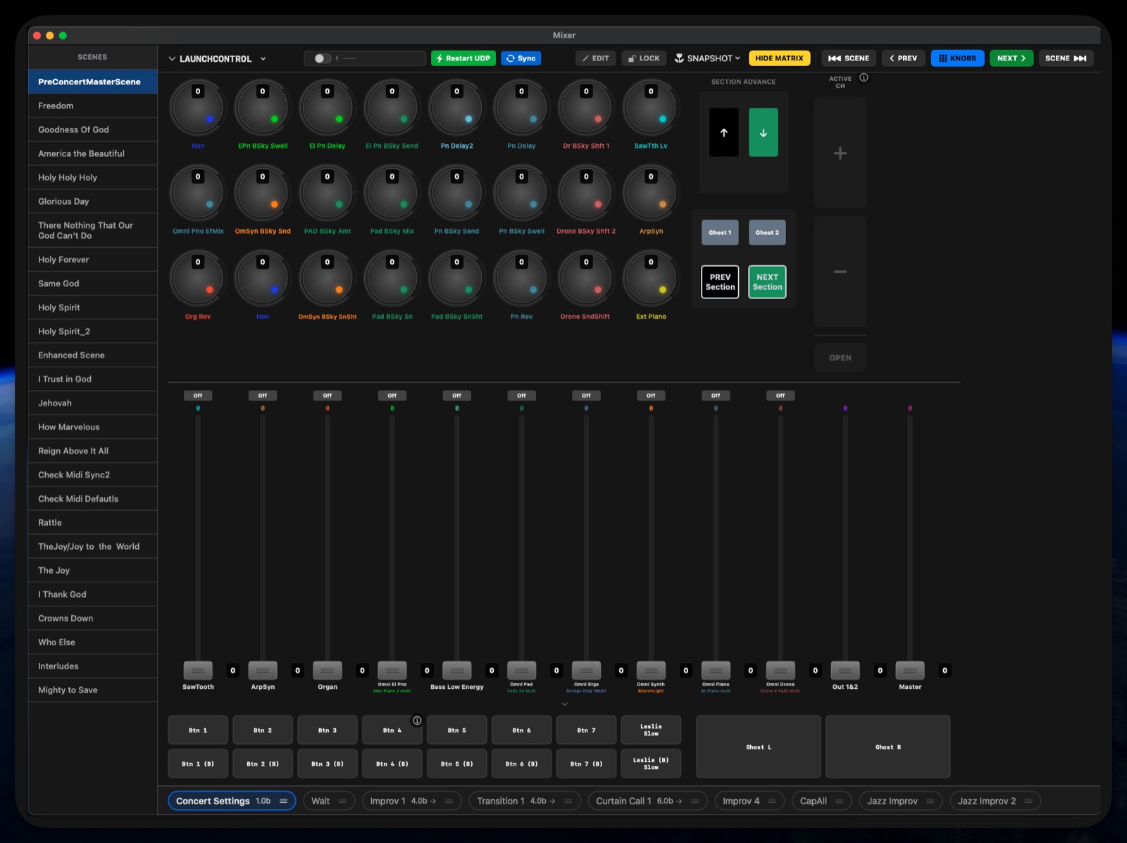 MIDI Assistant Mixer Console
